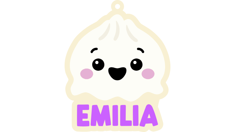 Ghost Dumpling Squishy Bag Tag