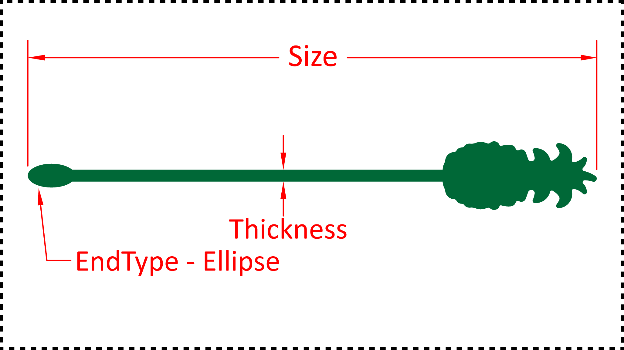••• Pineapple ••• You should cut these out of 1/8" acrylic. Size can be 4", 5", 6" or 7". A good value for thickness should be between 0.125" and 0.2". There are 3 different options for the EndType - Ball, Ellipse and None.